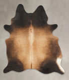 Brown with Red Cowhide Rug #B3127