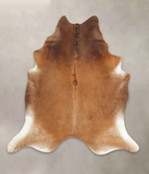 Solid Brown Cowhide Rug #B3139