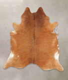 Solid Brown Cowhide Rug #B3148