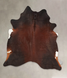 Brown with Red Cowhide Rug #B3150