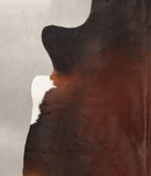 Brown with Red Cowhide Rug #B3150