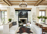 Brown with Red Cowhide Rug #B3156
