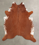 Brown and White Regular Cowhide Rug #B3160