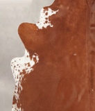 Brown and White Regular Cowhide Rug #B3160