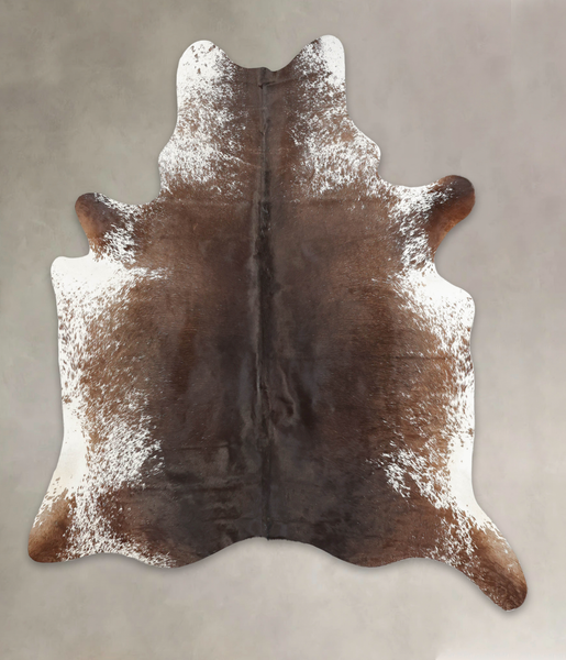 Salt and Pepper Brown Cowhide Rug #B3183