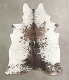 Salt and Pepper Brown Cowhide Rug #B3190