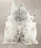 Salt and Pepper Black Cowhide Rug #B3192