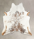 Salt and Pepper Brown Cowhide Rug #B3193