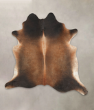 Brown with Red Cowhide Rug #B3213
