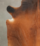 Brown with Red Cowhide Rug #B3215
