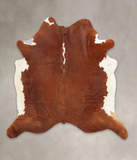 Brown and White Regular Cowhide Rug #B3224