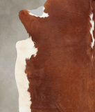 Brown and White Regular Cowhide Rug #B3224