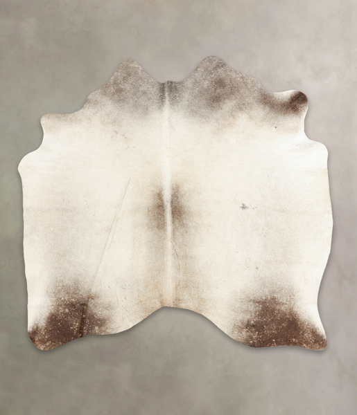 Grey with Beige Cowhide Rug #B3239