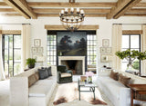 Grey with Beige Cowhide Rug #B3239
