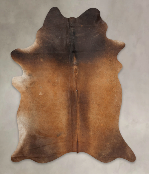 Brown with Red Cowhide Rug #B3243