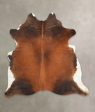 Brown with Red Cowhide Rug #B3248