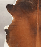 Brown with Red Cowhide Rug #B3248