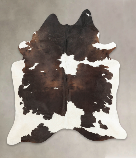 Chocolate and White Cowhide Rug #B3261