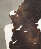 Chocolate and White Cowhide Rug #B3261