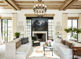 Beige and White Cowhide Rug #B3281