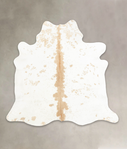 Beige and White Cowhide Rug #B3284