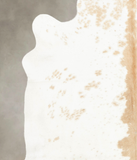 Beige and White Cowhide Rug #B3284