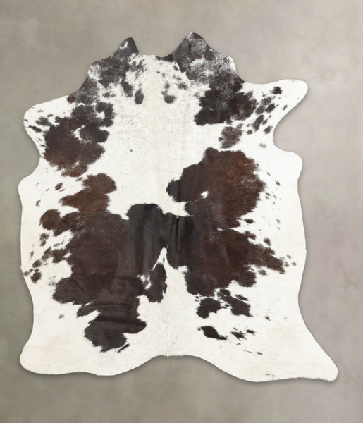 Chocolate and White Cowhide Rug #B3294