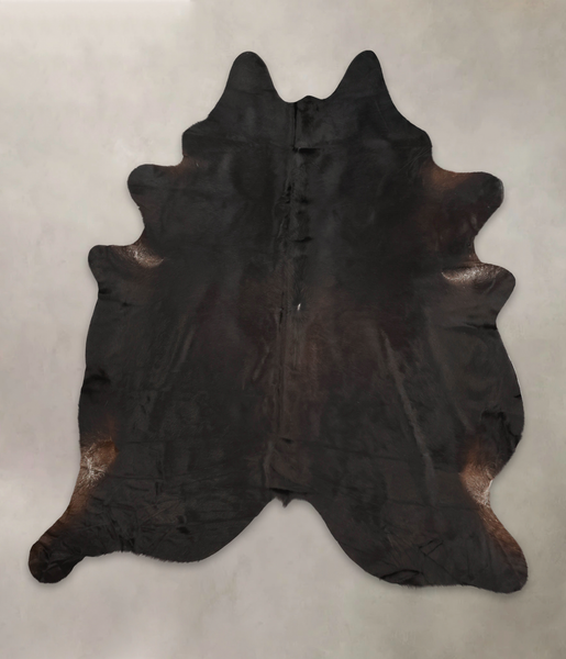 Solid Black Cowhide Rug #B3297