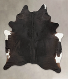 Solid Black Cowhide Rug #B3298