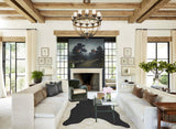 Solid Black Cowhide Rug #B3303
