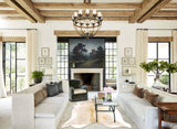 Grey with Beige Cowhide Rug #B3310