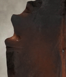 Brown with Red Cowhide Rug #B3311