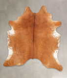 Brown and White Regular Cowhide Rug #B3332