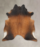 Brown with Red Cowhide Rug #B3333