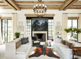 Brown with Red Cowhide Rug #B3339