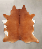 Solid Brown Cowhide Rug #B3343