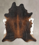 Brown with Red Cowhide Rug #B3365