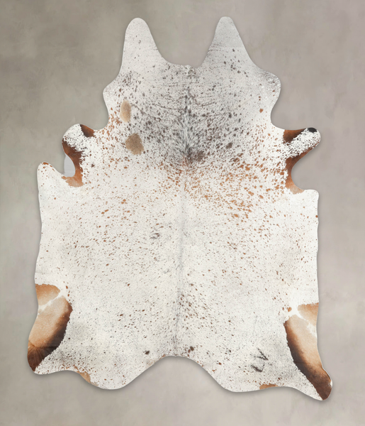 Salt and Pepper Brown Cowhide Rug #B3384