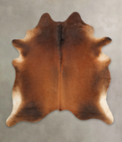 Brown with Red Cowhide Rug #B3390