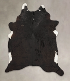 Solid Black Cowhide Rug #B3393