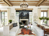 Brown with Red Cowhide Rug #B3398