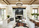 Brown with Red Cowhide Rug #B3399