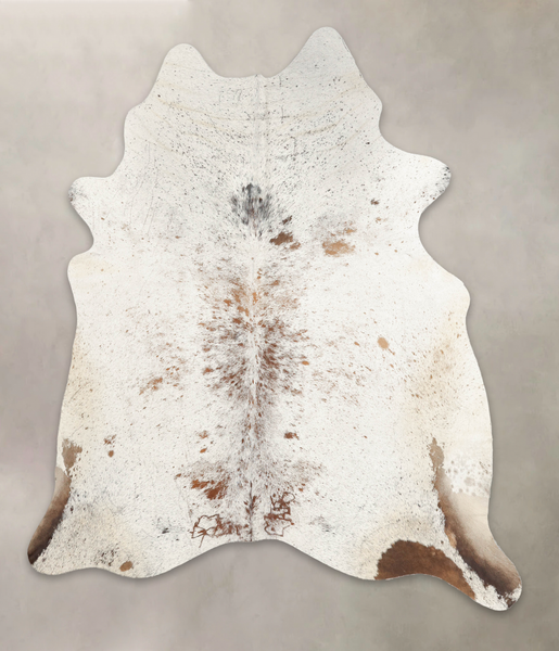 Salt and Pepper Brown Cowhide Rug #B3405