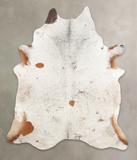Salt and Pepper Brown Cowhide Rug #B3413
