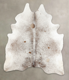 Salt and Pepper Brown Cowhide Rug #B3414