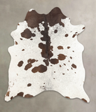 Salt and Pepper Brown Cowhide Rug #B3422