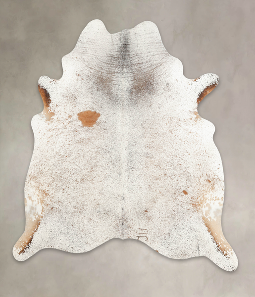 Salt and Pepper Brown Cowhide Rug #B3423