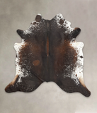 Salt and Pepper Brown Cowhide Rug #B3429