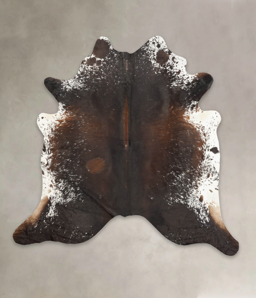 Salt and Pepper Brown Cowhide Rug #B3429