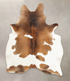 Chocolate and White Cowhide Rug #B3448